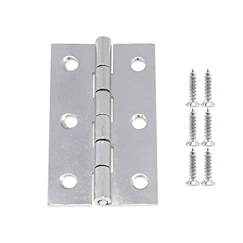 Antrader Folding Butt Hinge 2-inch Long Silver Tone 12pcs - color: Silver, size: 2" x 1.1", 12pcs