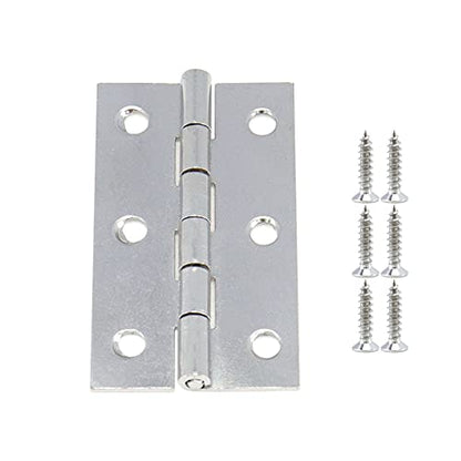 Antrader Folding Butt Hinge 2-inch Long Silver Tone 12pcs - color: Silver, size: 2" x 1.1", 12pcs