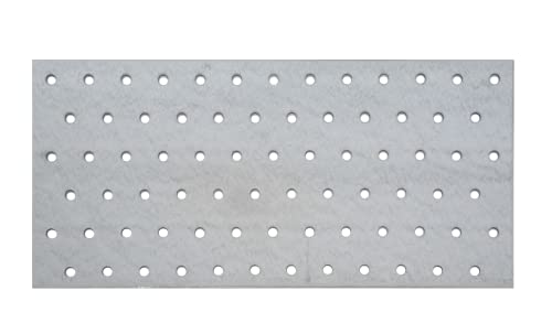 Alberts 353445 Perforated Plate Sendzimir-Galvanised 260 x 120 mm - size: 260 x 120 mm