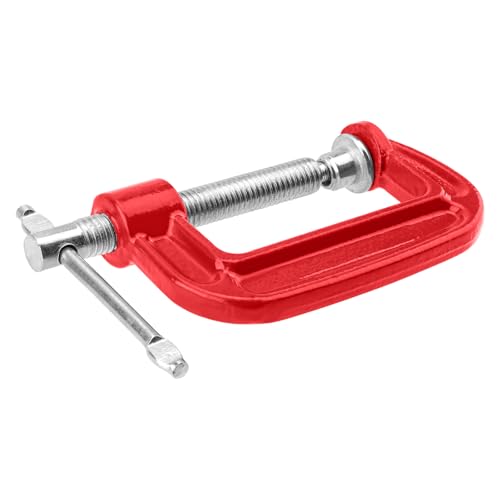 15 PCS 2 In Red C Clamps Set, Malleable Iron G Clamp with Sliding T Handle