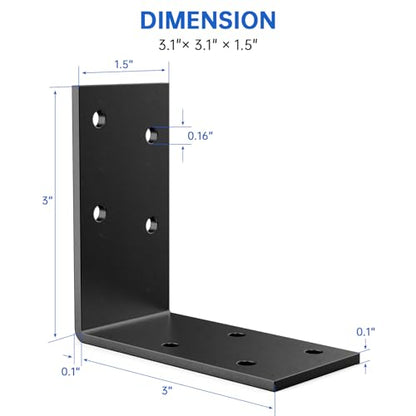 L Brackets for Shelves 1.5” Wide，（25PCS） Heavy Duty Corner Bracket ﻿ - size: 25 Pack