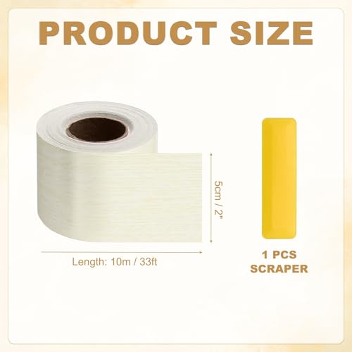 HARFINGTON Wood Grain Repair Tape 2" x33ft Self-Adhesive Repair Patch - color: White Oak, size: 2" x 33ft