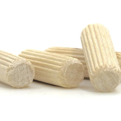 ReplacementScrews Wooden Dowels Compatible with IKEA Part 101349 (Pax Wardrobe, VEDBO Chair, BLÅFJÄLLET Bed Frame) Fluted Wood Dowel Pins (Pack of 4)
