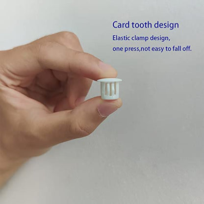 30 Pcs White 10mm (3/8") Plastic Hole Plugs - size: 10mm (3/8")