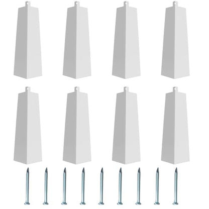 8 PCS Aluminum Siding Corners 8 inches,Outside Siding Corner Caps with Nails,Easy Installation for Wooden House,Mobile House
