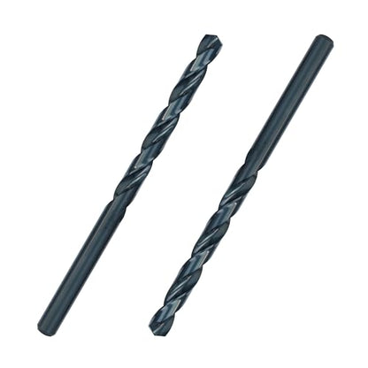 Greycore Tools 3/8 Inch x 6 Inch Black Oxide Aircraft Extension Bit 2-Pack – Long Drill Bit for Steel, Wood, Plastic and Aluminum - Round Shank, Split Point (3/8" x 6") - size: 3/8" x 6"