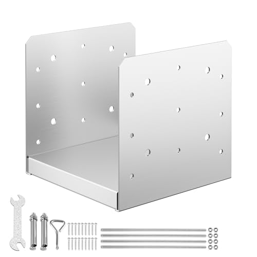 8"x8" Adjustable Post Base, 1Pcs Stainless Steel Post Anchor Bracket - size: 8x8