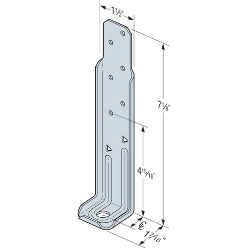 Simpson Strong-Tie DTT1Z DTT ZMAX Galvanized Deck Tension Tie for 2X, 14 Gauge Deck and Fence Connector (Pack of 40)