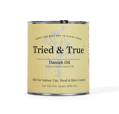 Tried & True Danish Oil, Pure Polymerized Linseed Oil Wood Finish, Quart - size: Quart