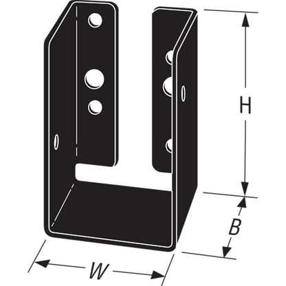 Simpson Strong-Tie Outdoor Accents ZMAX, Black Light Joist Hanger for 2x4 (Pack of 12)