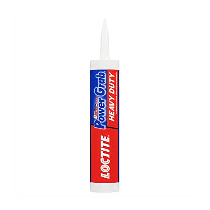 Loctite Power Grab Express Heavy Duty Construction Adhesive, 9 fl oz Cartridge - Versatile Constuction Glue for Wood, Wall, Tile, Foam Board & More (Pack of 12)