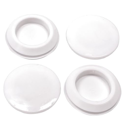 4 Pcs 40 mm Silicone Rubber Plugs for 40 mm (1-9/16") Round Holes - color: White, size: DH:1-9/16"(40mm)