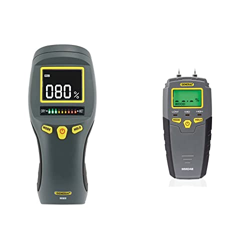 General Tools LCD Moisture Meter Bundle for Detecting Water Leaks and Measuring Moisture Content
