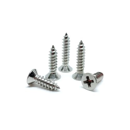 Stainless Steel Wood Screws 3/4" 280PC Phillips Flat Head Rust Resistant Screws for Cabinets Furniture Deck Indoor Projects - size: SS6KA-N19 (280pcs)