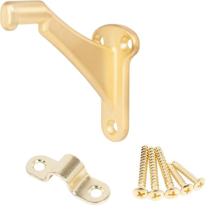 Heavy-Duty Handrail Bracket, Satin Brass - color: Satin Brass