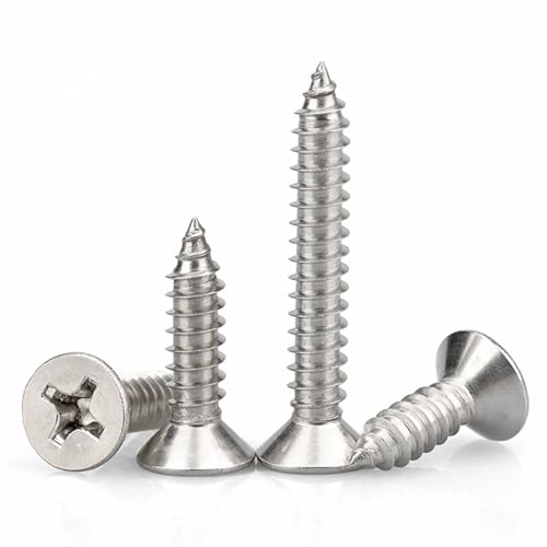#4 x 1/2" 304 Stainless Steel Small Wood Screws, M3x12mm(200Pcs) - size: #4 x 1/2''-200pcs