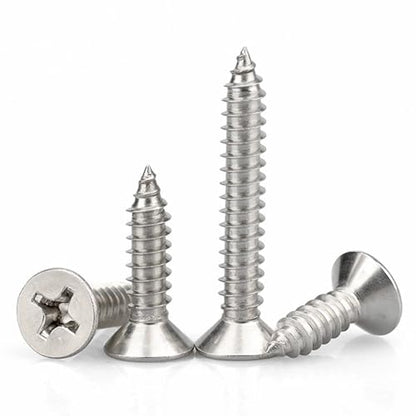 #4 x 1/2" 304 Stainless Steel Small Wood Screws, M3x12mm(200Pcs) - size: #4 x 1/2''-200pcs