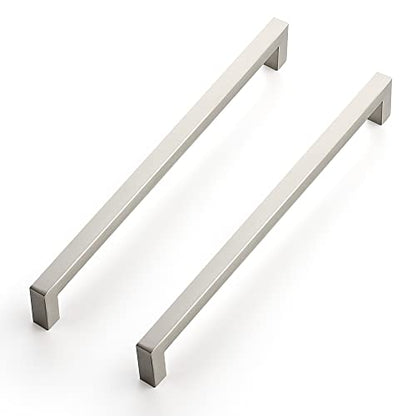 Ravinte Brushed Nickel Square Cabinet Handles Drawer Pulls 10 Inch 18 Pack - color: Brushed Nickel
