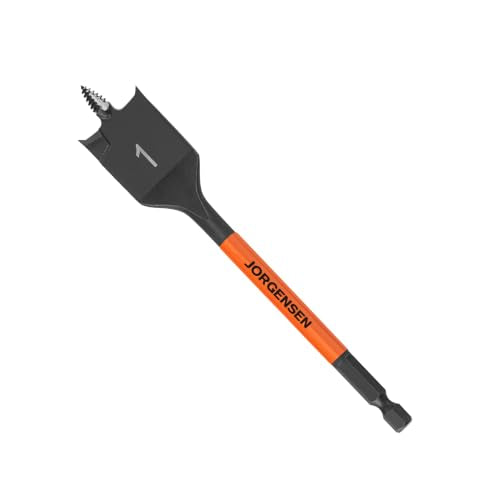 Jorgensen 1" x 6" Spade Drill Bit, 1/4" Hex Shank - size: 1 in