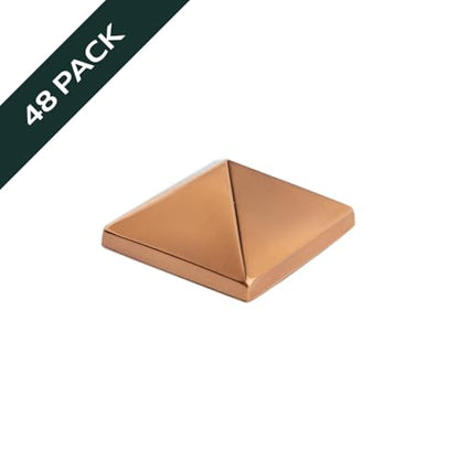 4 in. x 4 in. Polished Copper Post Point Cap (48-Pack)
