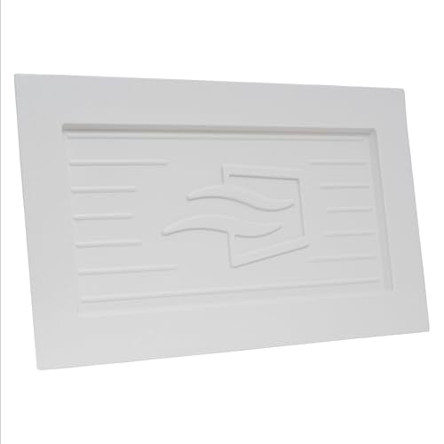 Shallow Recessed Crawl Space Vent Cover, 8"H × 16"W, White - color: White (Shallow Depth)