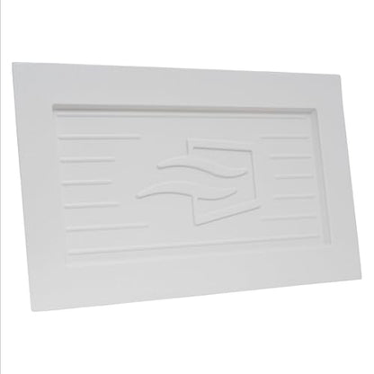Shallow Recessed Crawl Space Vent Cover, 8"H × 16"W, White - color: White (Shallow Depth)