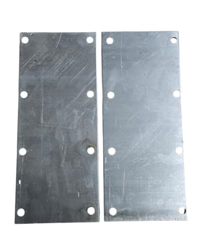 Heavy Duty Mending Plates, 11.8" x 5", 6 Gauge Galvanized Steel, Set of 2-1300401-2