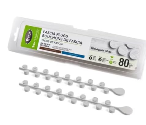Trex Fascia Plugs (80ct) (Woodgrain White) - color: Woodgrain White