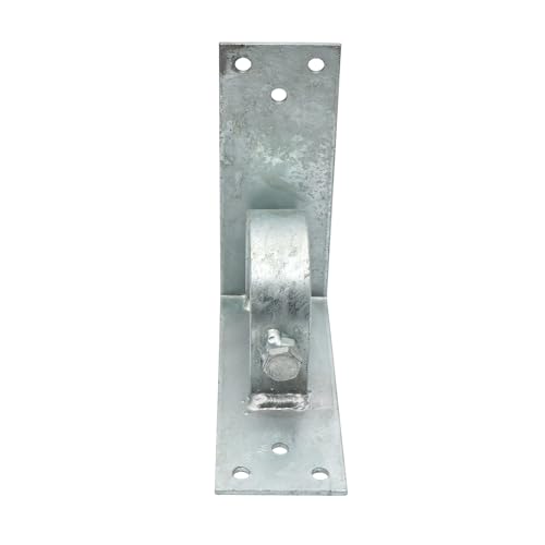 4 Pieces Chain Link Fence Wood to Metal Posts Corner Adapter, Galvanized Steel Bracket for 2-1/2" (2-3/8" OD) Fences Rods Tubes
