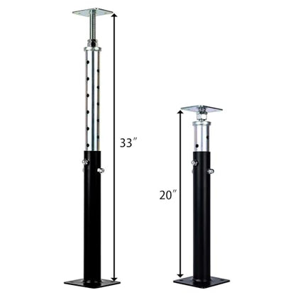 2 Pack Basement Floor Jack 20" - 33" Adjustable Jack Adjustable Support Beam House Jack Post - Suitable for Cellar Ceilings, Underground Passage, basements, Underground bunkers