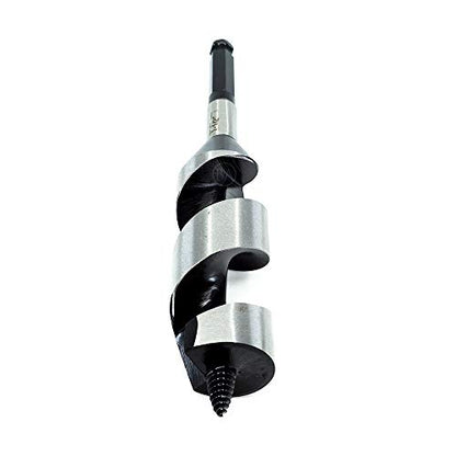 Benchmark Abrasives 1-1/2 Inch Auger Drill Bit for Woodworking, 7/16” Hex Shank Tool for Smooth, Clean Cuts Hole Carbon Steel Hole Cutter Drill Bit for Drilling on Soft & Hard Wood, MDF, Plywood - size: 1-1/2"