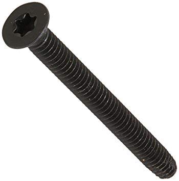 5/16-18 x 1 1/2 Flat Head Floorboard Thread Cutting Screws (100 pcs), Type F, (Star - Six Lobe Drive), Black Phosphate Finish, Countersunk, T-40 Drive (Carton: 100pcs) Alloy Steel