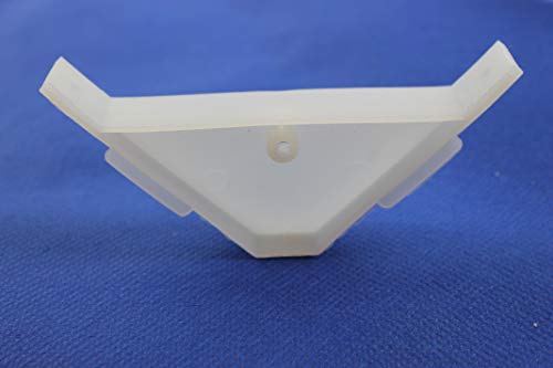 Berta 4-Pack, 90 Degree Cabinet Triangle Bracket, Plastic White Corner Support Braces - size: 4