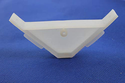 Berta 4-Pack, 90 Degree Cabinet Triangle Bracket, Plastic White Corner Support Braces - size: 4