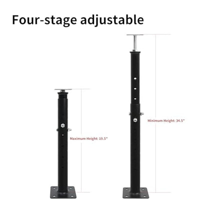 4-Pack House Floor Jacks, 19–35 Inch Adjustable Steel Posts, Black - color: Black(4 Pack), size: 19"-35"