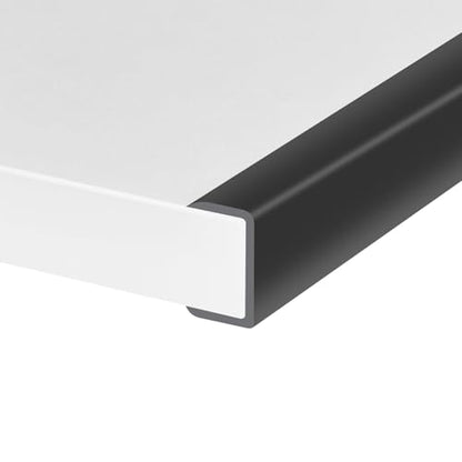 Rubber Edge Trim, Self-Adhesive U Channel Edge Protector for Plywood, Cabinet, 1-1/4" Wood Edge Banding, Flexible Furniture Repair, EPDM Material, Fit 1-1/4"(32mm), Length 10Ft, Black - size: Fit 1-1/4"- L10'
