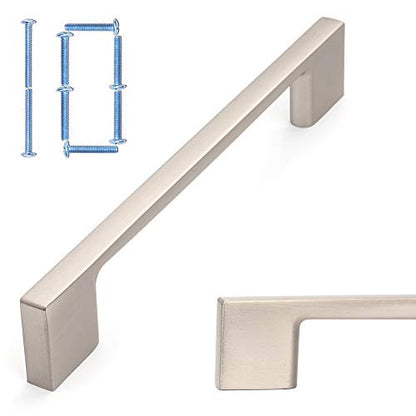 KOOFIZO 10 Pack 5 in Brushed Nickel Cabinet Pulls, Drawer Handles P01 - color: Brushed Nickel, size: 5" CC - 10Pcs