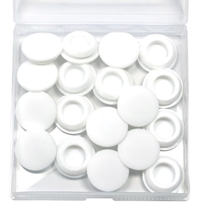 20Pcs 16 mm Silicone Rubber Plugs for 15.5-17.5mm (5/8"-11/16") Round Holes - color: White, size: DH:5/8"(16mm)