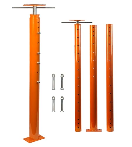 54"-155" Pole House Jack Post - Heavy Duty House Floor Jacks Deck Support - color: Orange, size: 54"-155" ( 1PC)