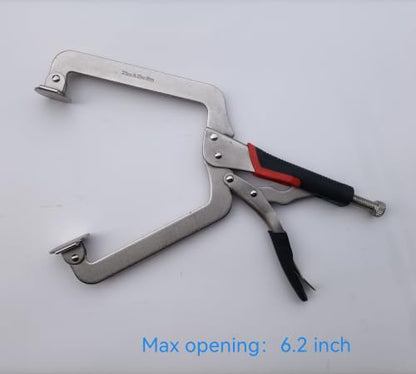 15 inch Locking C-Clamp with Larger Swivel Pads - color: 1-pack