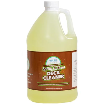 Wash Safe™ SPRAY & CLEAN Commercial-Strength Composite Deck Cleaner | Remove Black Stains | Cleans Up to 1,500 sq. ft. | Deep Set Cleaning, 1 Gal.