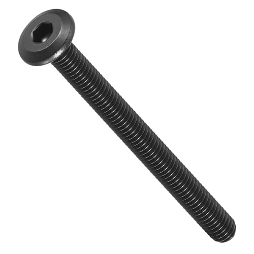 METALLIXITY Flat Head Hex Socket Cap Screws M6-1x65 10Pcs - color: Black, size: M6-1x65mm