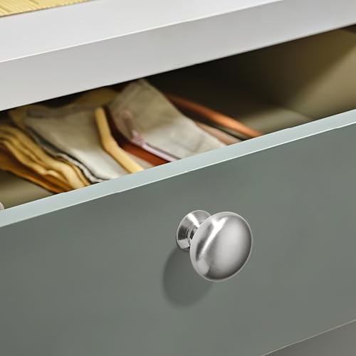 TUNNY 10 Pack Cabinet Knob- Brushed Nickel Furniture Hardware Handles for Kitchen Cabinets Bedroom Dresser Wardrobe Cabinet Pulls - color: Brushed Nickel, size: Knob-10Pcs