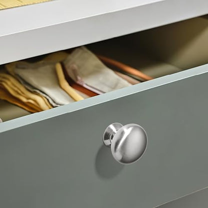 TUNNY 10 Pack Cabinet Knob- Brushed Nickel Furniture Hardware Handles for Kitchen Cabinets Bedroom Dresser Wardrobe Cabinet Pulls - color: Brushed Nickel, size: Knob-10Pcs