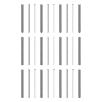 HARFINGTON 50pcs Dowel Pins M1(1mm) x 12mm 304 Stainless Steel Cylindrical Shelf Support Peg Pin Rod Fasten Elements for Metal Devices Wood Furniture DIY Installation, Silver - size: M1 x 12mm
