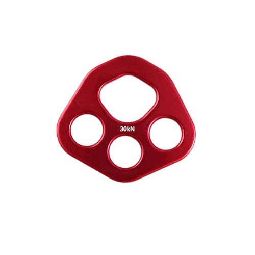 Rigging Plate 30KN Aluminum Force Divider Plate Bear Anchor for Dance Yoga - color: Red