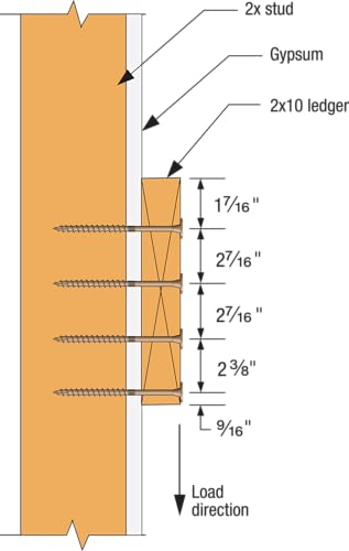 Simpson Strong-Tie SDWS22800DBMB Strong-Drive SDWS Timber Screws (Exterior Grade), 0.220 Inch x 8 Inch, Double-Barrier Coated, Washer Head, Sawtooth Point, Tan (Pack of 250)
