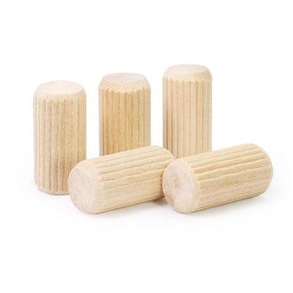 1/2" x 1" Wooden Dowel Pins - FoDau770 Beech Wood Dowel Rods - 200 Pcs - size: 1/2" x 1"