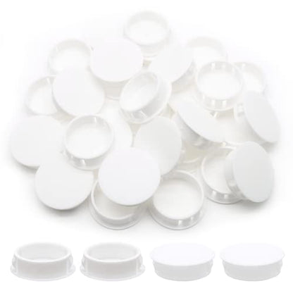 32mm 1 1/4 Inch White Hole Plugs Plastic, 30PCS - color: White, size: 32mm(1 1/4")