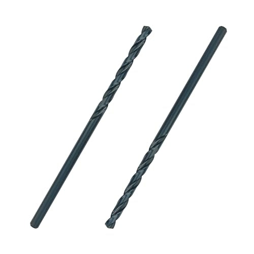 Greycore Tools 1/4 Inch x 6 Inch Black Oxide Aircraft Extension Bit 2-Pack – Long Drill Bit for Steel, Wood, Plastic and Aluminum - Round Shank, Split Point (1/4" x 6") - size: 1/4" x 6"